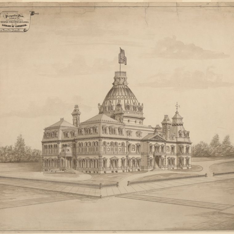 Competition entry for the Library of Congress by Leon Beaver, 1873. Library of Congress, Prints and Photographs Division, LC-DIG-ppmsca-31512. 