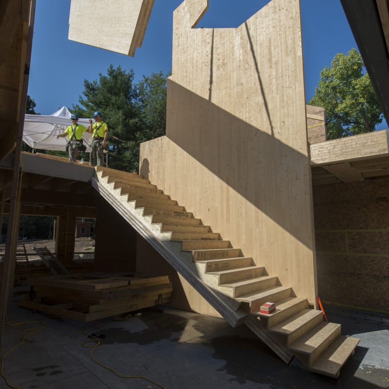 Common Ground High School under construction, New Haven, CT, 2015. Photo: Mike Doolittle. Courtesy Gray Organschi Architecture. 