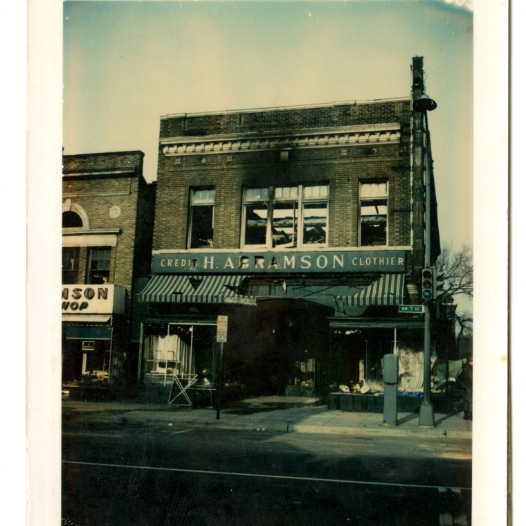 H. Abramson Clothier, 7th & L Streets N.W., April 8, 1968. © Chris Earnshaw 