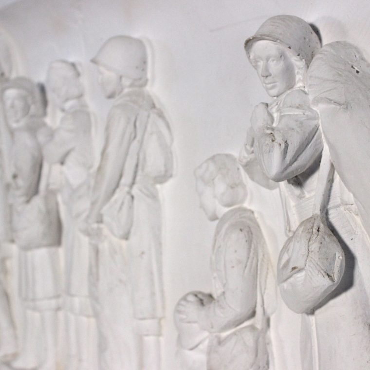 World War II Memorial, Atlantic Panel 3, Women and the Military. Kaskey Studio. Photo by Museum staff. 