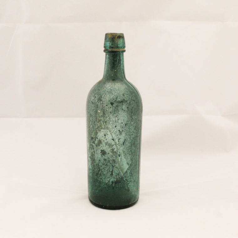 Green glass bottle 