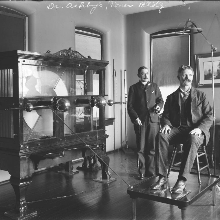 This “old electric shock machine” was used for patient therapy at St. Elizabeths in the early 20th century. Courtesy of the National Archives and Records Administration, c.1920s. 