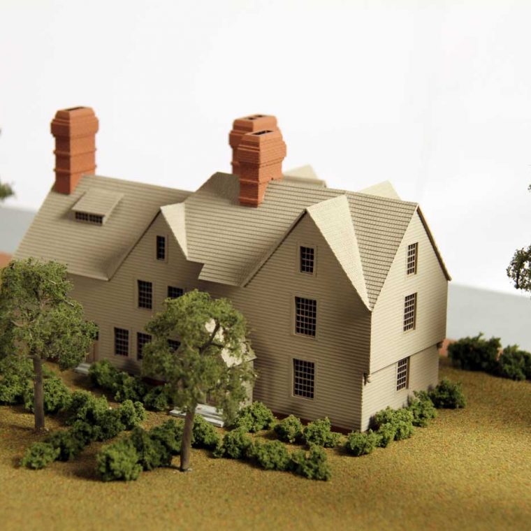 House of Seven Gables, Salem, Massachusetts. Built by Captain John Turner, 1668. Model by Studios Eichbaum + Arnold, 2008. Photo by Museum staff. 