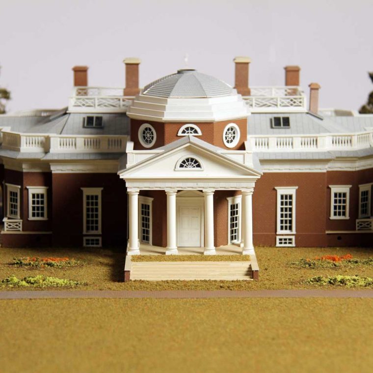 Monticello, Charlottesville, Virginia. Built by Thomas Jefferson, 1769-1826. Model by Studios Eichbaum + Arnold, 2008. Photo by Museum staff. 