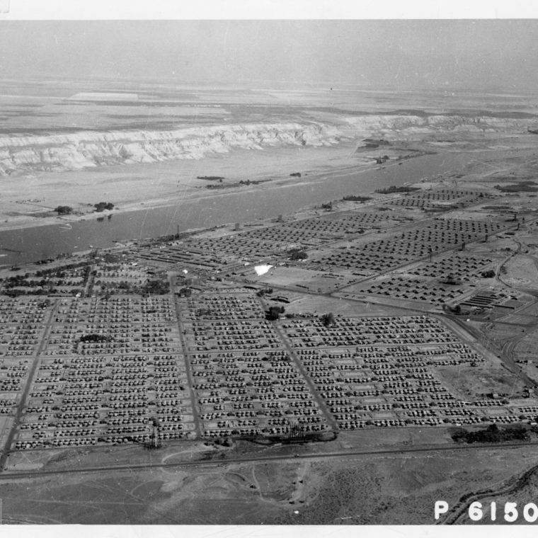 Aerial View Of Hanford Construction Camp 