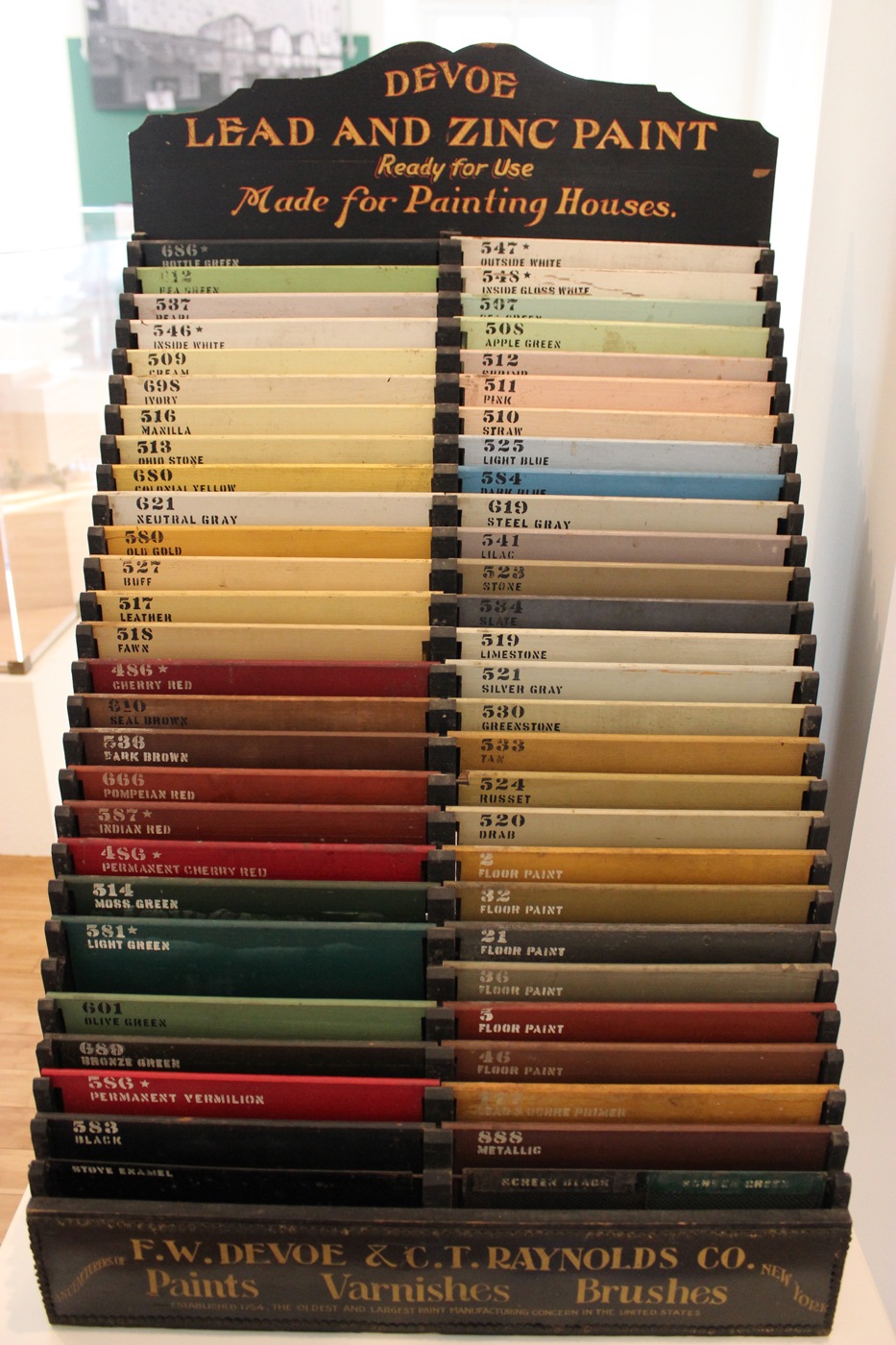 Paint Chip Display. 