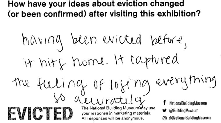 Having been evicted before, it hits home. It captured the feeling of losing everything so accurately.