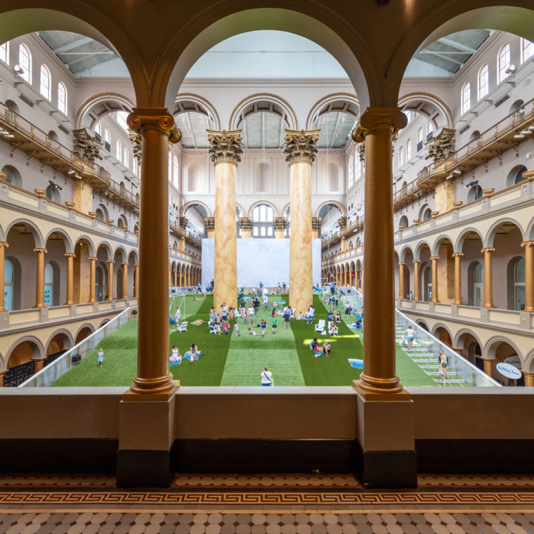 Lawn At The National Building Museum. Photos by Timothy Schenck. 