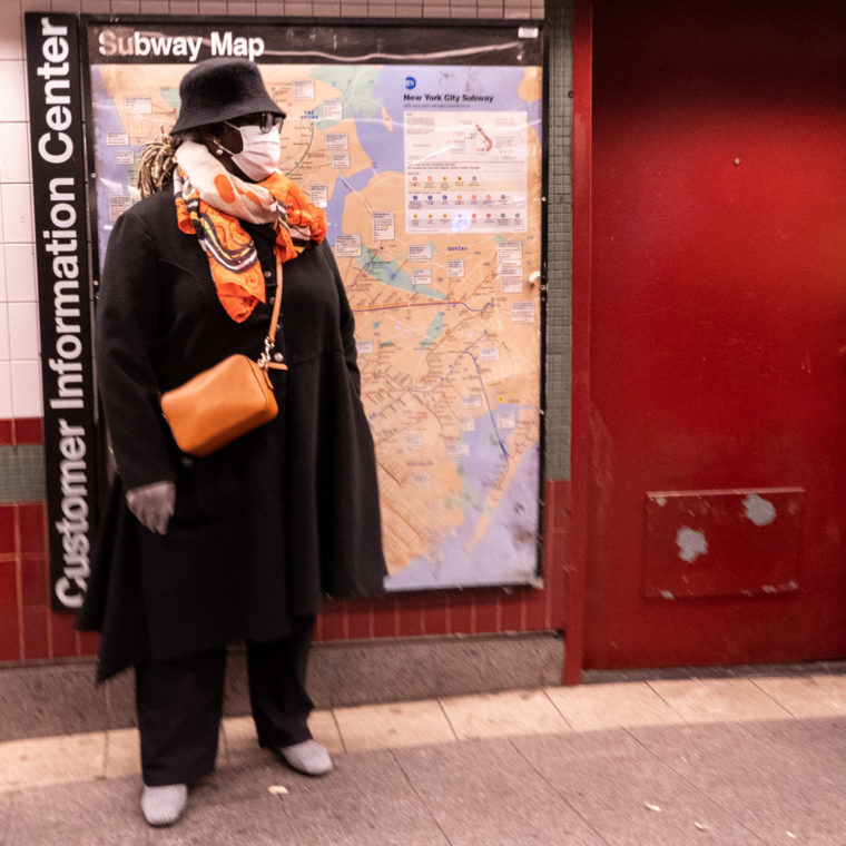 March 18, 2020: Waiting for the train in the Third Avenue subway station, Bronx, New York. © Camilo José Vergara 