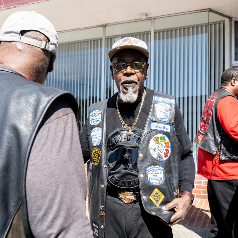 March 11, 2020: Mouse at the memorial service for his friend Spiderman, Stewart’s Rose Manor Funeral Service, 3331 Macdonald Avenue, Richmond, California. © Camilo José Vergara 