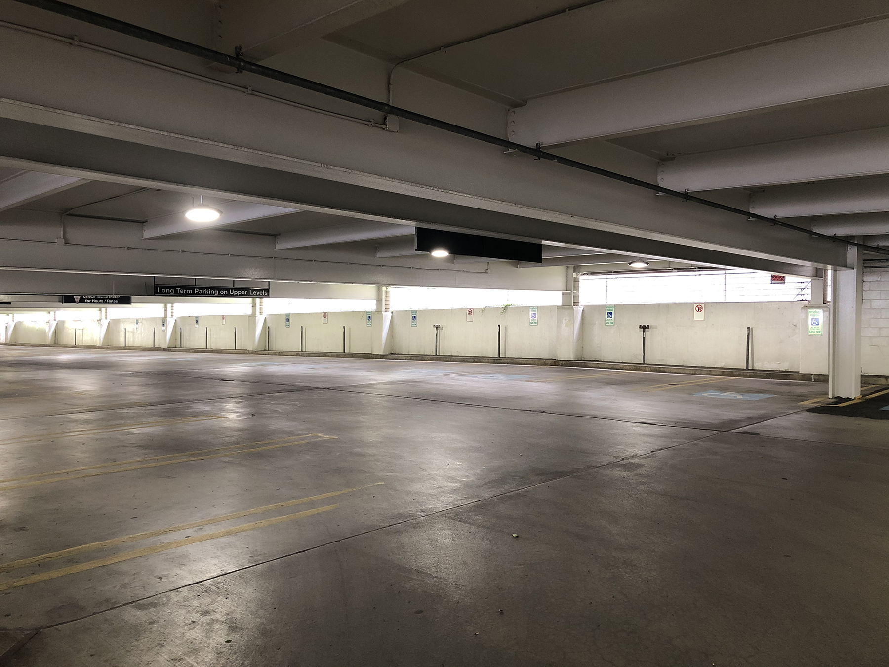 An empty parking garage in Silver Spring, MD