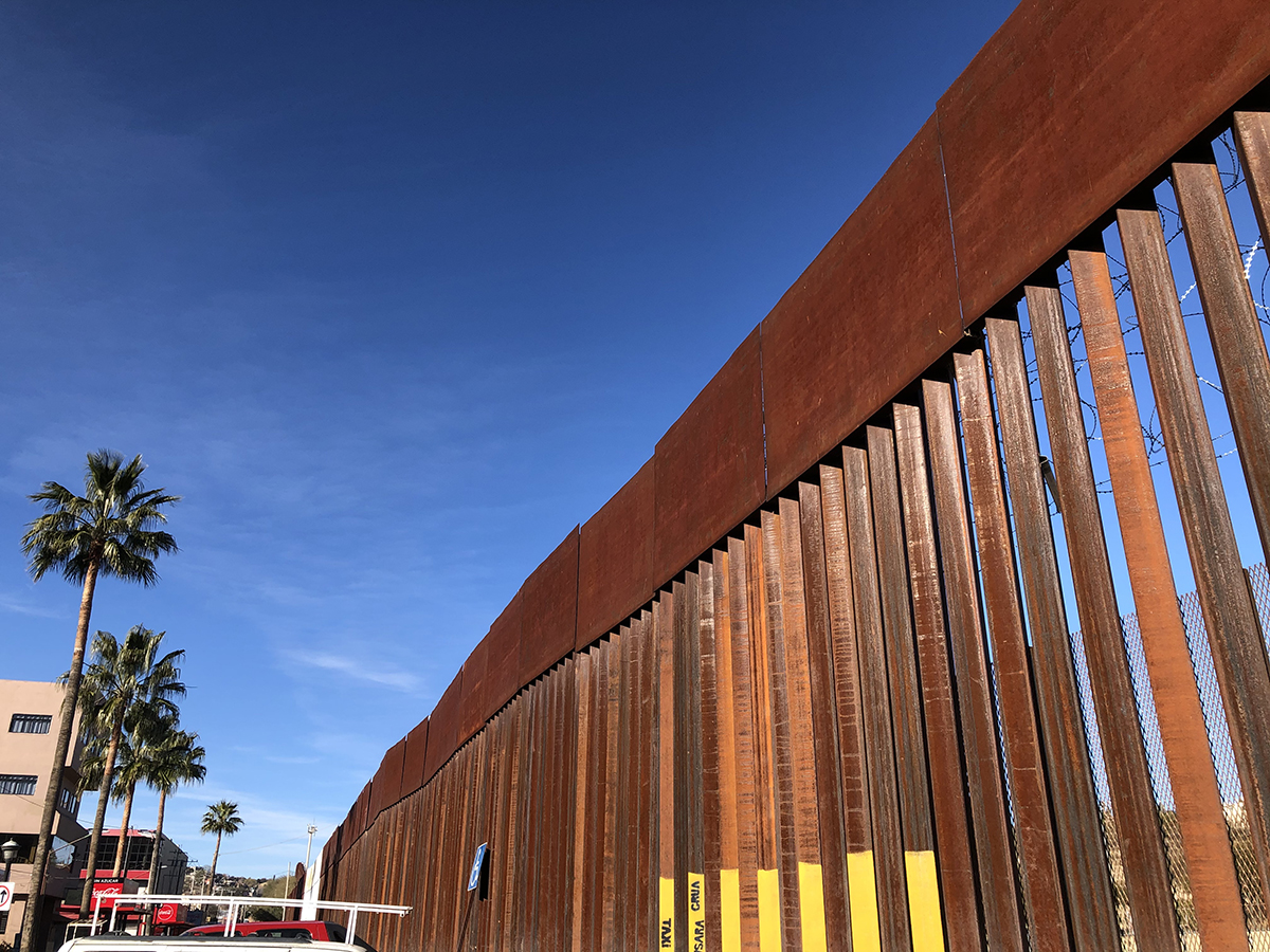 The border wall in Nogales, Sonora, Mexico, January 2020.