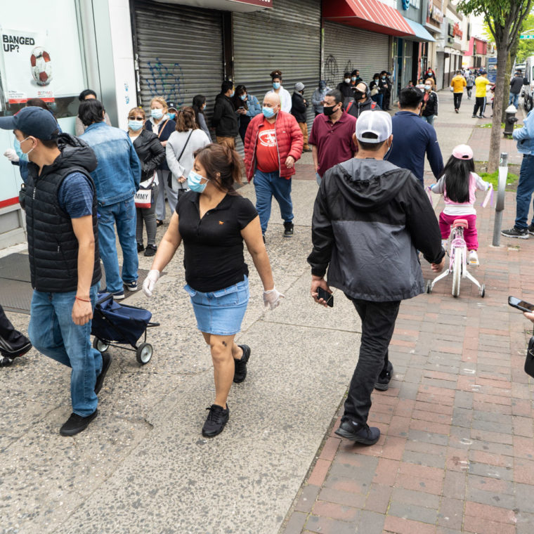 May 24, 2020: Waiting outside CityMD Urgent Care, 37-26 Junction Boulevard, Corona, Queens, New York. © Camilo José Vergara 