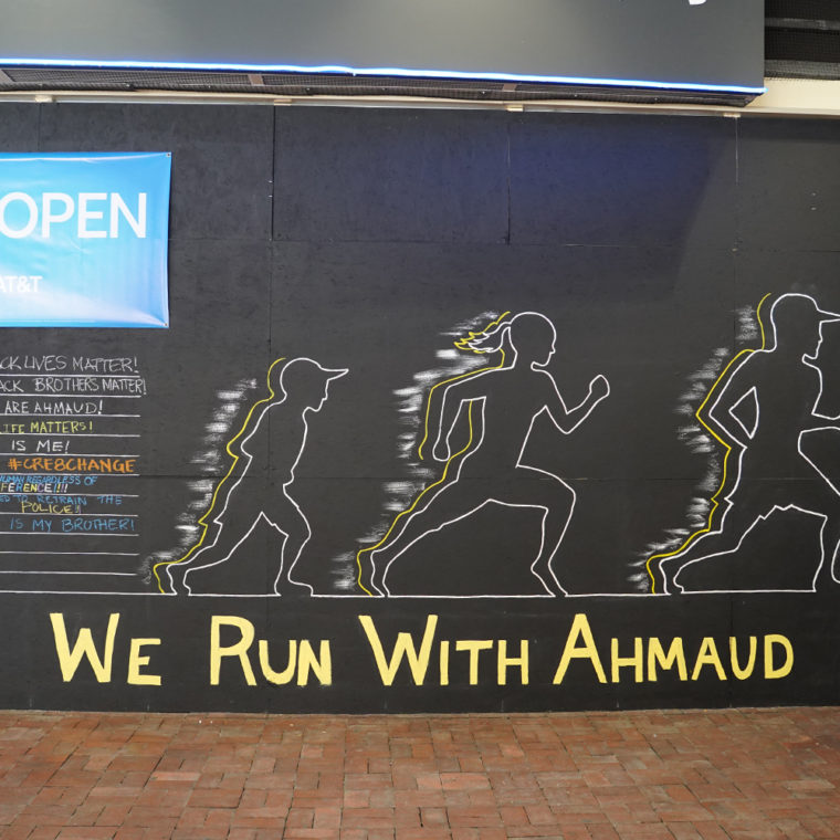 Gallery Place Murals 2: We Run With Ahmaud, by Denver Smith Foundation 