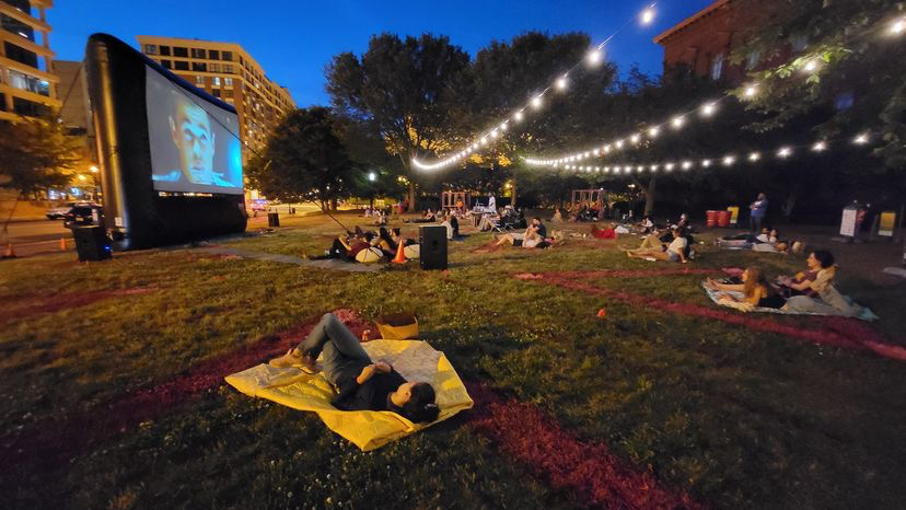 Opening night of DowntownDC Flicks–Can I Kick It? on the West Lawn. Courtesy DowntownDC Business Improvement District.