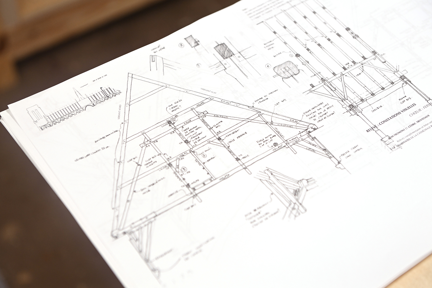 Notre Dame Cathedral truss specifications. Image: Patrick G. Ryan, Catholic University.