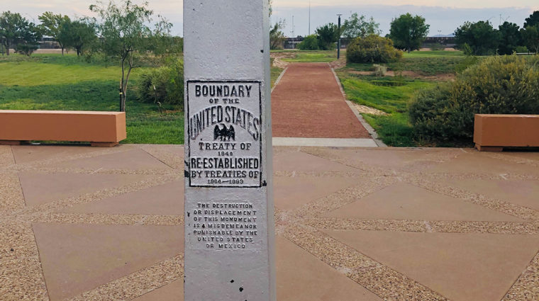 US-Mexico Boundary Marker